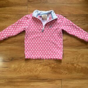 The Beaufort Bonnet Company Pink Daisy Quarter-Zip Pullover